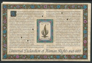 UN#545 Souvenir Sheet Human Rights  (MNH) CV $1.25