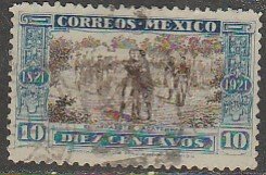 MEXICO 632, 10¢ Centenary Abrazo de Acatempan USED  F-VF. (378)