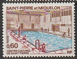 1973 St. Pierre and Miquelon - Sc 429 - MNH VF - 1 single - Indoor swimming pool