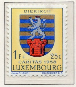 Luxembourg 1958 Early Issue Fine Mint Hinged 1F. NW-131183