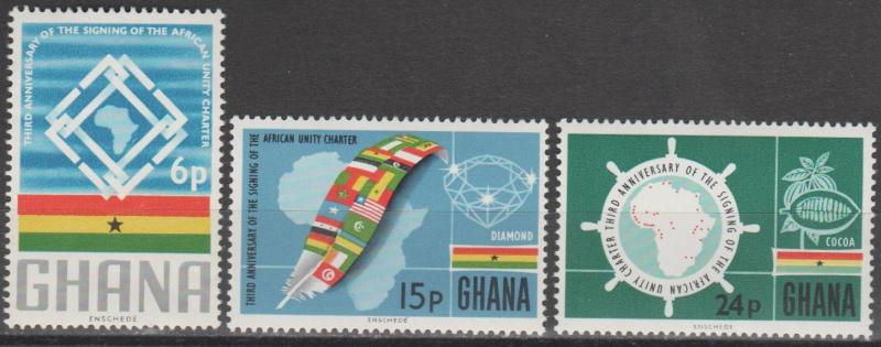 Ghana #256-8  MNH F-VF (SU602)