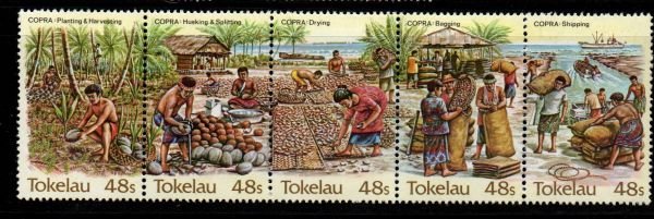 Tokelau 103 1984 Copra stamp strip mint NH