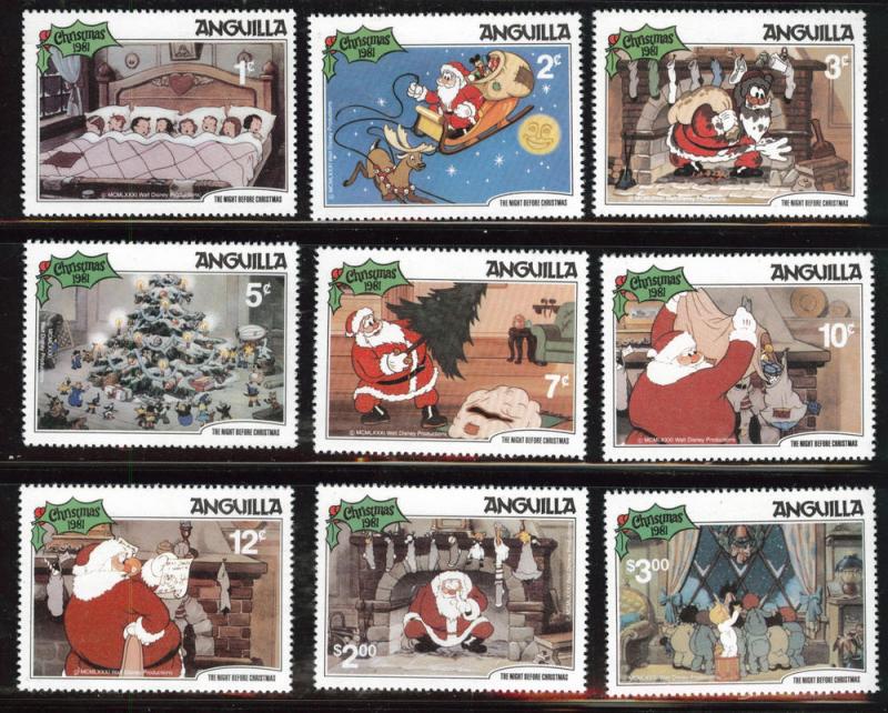 ANGUILLA Scott 453-461 MNH** Disney set CV$12