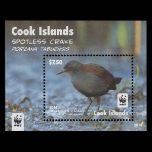Cook Islands 2014 (MNH) $7.50 Spotless Crake miniature sheet ––