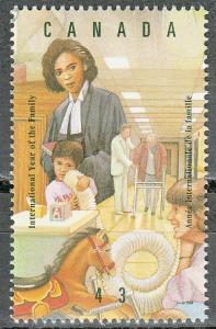 #1523e Canada MNH 43¢ UN Year of the Family, Social Aid 1994