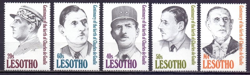 Lesotho. 1991. 915-19. Charles de Gaulle President of France. MNH.