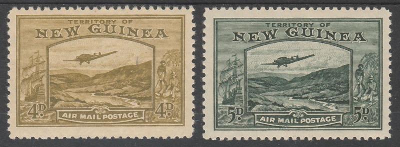 NEW GUINEA 1939 BULOLO AIRMAIL 4D AND 5D MNH **