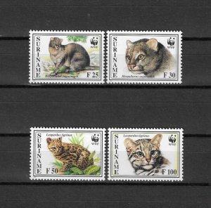 SURINAME 1995 WWF SG 1631/4 MNH