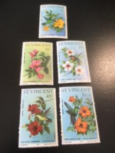 St Vincent sc 465-469 MNH comp set Flowers