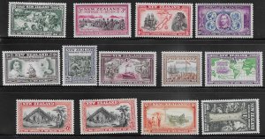 NZ 1940 Centennial of British Sovereignty.  Set of 13. VF.  MNH