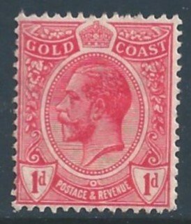 Gold Coast #70a NH 1p King George V - Wmk. 3 - Die I - Scarlet