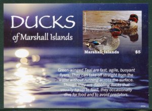 MARSHALL ISLANDS 2022 DUCKS OF MARSHALL ISLANDS IMPERF SOUVENIR SHEET MINT NH