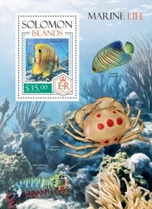 Solomon Islands - 2014 Marine Life - Stamp Souvenir Sheet - 19M-368