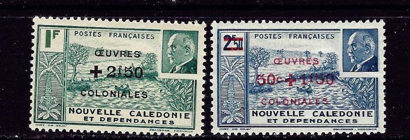 New Caledonia B12A-B Hinged 1944 overprints