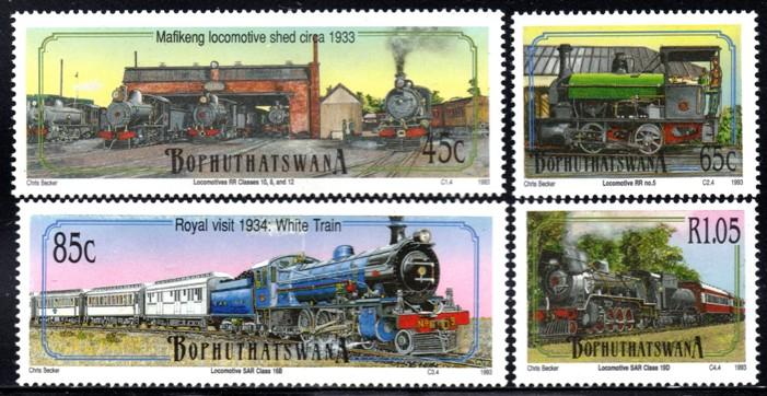 Bophuthatswana - 1993 Steam Locomotives Set MNH** SG 293-296
