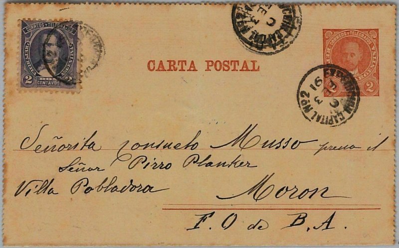 39363 - ARGENTINA - POSTAL HISTORY - STATIONERY CARD from BA to MORON - RARE