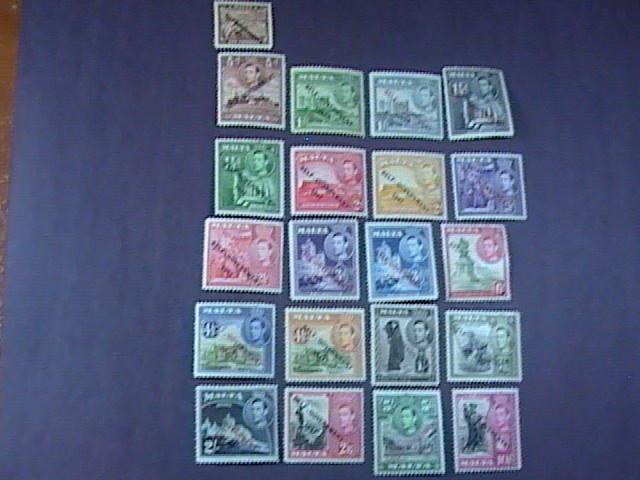 MALTA # 208-222-MINT/HINGED-COMPLETE SET---GOEVI---1948-53