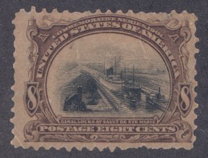 US 298 8¢ Pan-American Unused No Gum - Topical: Waterway, Canal, Ships