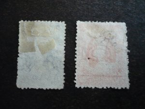 Stamps - Queensland - Scott# 74-75 - Used Part Set of 2 Stamps