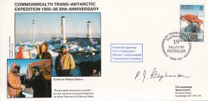 British Antarctic Territory FDC Sc 148 Signed Dr P J Stephenson Cachet South ...