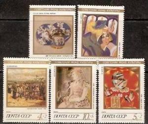 USSR - Russia 1989  Painting Porcelain, Art, Culture 5v Mi 6003-07MNH** # 1258