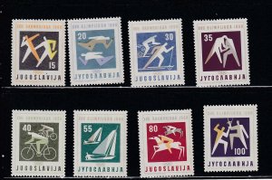 Yugoslavia # 564-571, 17th Olympic Games, No Gum. 1/3 Cat.