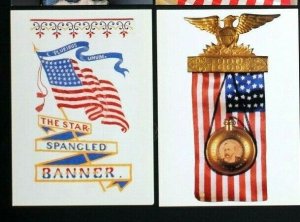 US #UX390-94 Postal Cards MINT NH Old Glory Flag Complete Set USPS 2003