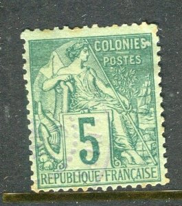 FRENCH COLONIES; 1880s early classic General issue used shade of 5c. value