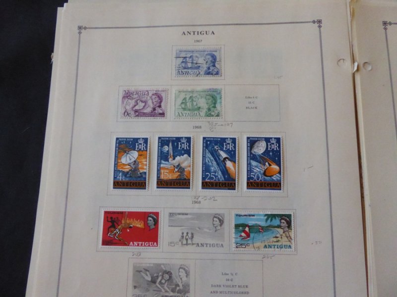 Antigua 1921-1985 Stamp Collection on Scott International Pages