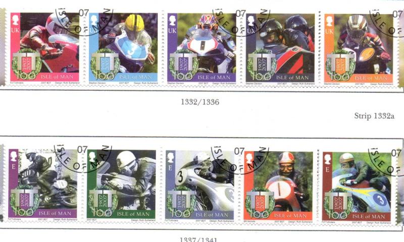 Isle of Man Sc 1180-1 2007 Motorcycle Races stamp set used