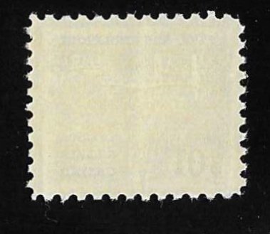 1044D 10 cents 1956 Independence Hall tagged, Stamp Mint OG NH VF-XF