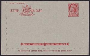 AUSTRALIA QE 3½d lettercard unused..........................................3705