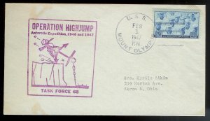 UNITED STATES 3¢ Operation Highjump Cover 1947 Rubber Stamp Cacheted