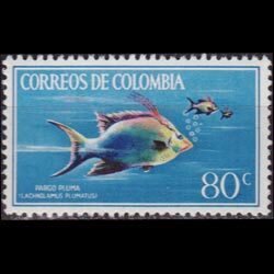 COLOMBIA 1966 - Scott# 760 Fish 80c NH