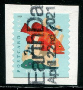 5367 US (35c) Coral Reefs SA coil, used on paper