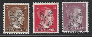 WW2 Slovenia Overprint On To Germany Stamps - Group Of 3 - MH OG (BN60)