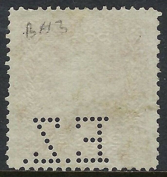 BOSNIA Scott 70, 10 heller, Complete Perfin Pattern A5-EZ: Eisenindustrie Zenica