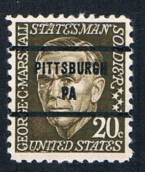 USA-Prominent Am.  Pittsburgh PA  Precancel #1289-81 -used