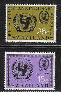 Swaziland 1972 25th anniversary of UNICEF Sc 191-192 MNH A2273
