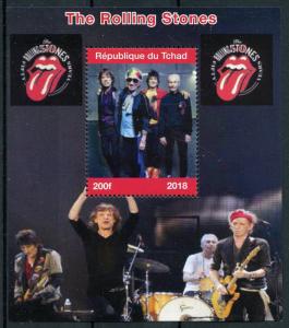 Rolling Stones Stamps Chad 2018 MNH Music Rock Band Mick Jagger 1v M/S