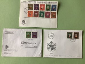 Liechtenstein officials postal stamps covers 3 items Ref A1412