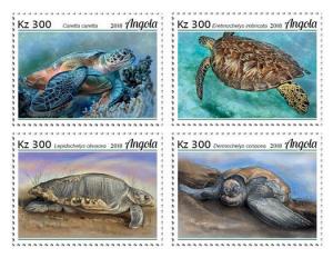 Z08 ANG18104a ANGOLA 2018 Turtles 4v MNH ** Postfrisch