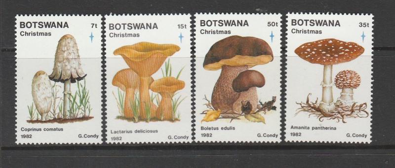 Botswana 1982 christmas, Mushrooms, Fungi, MM SG 533/6