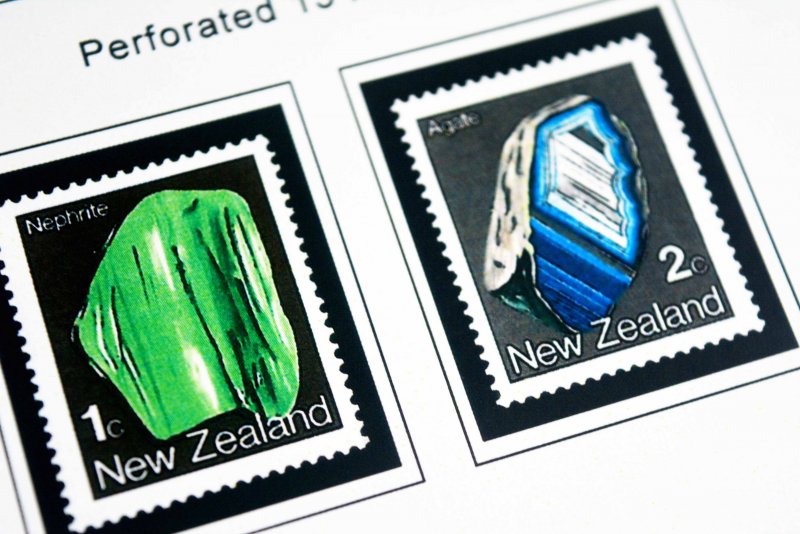 COLOR PRINTED NEW ZEALAND 1967-1989 STAMP ALBUM PAGES (93 illustrated pages)