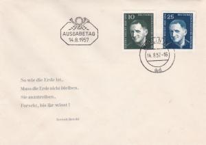 East Germany DDR 1957 First death ann. of Brecht Berlin CDS Unadressed VGC