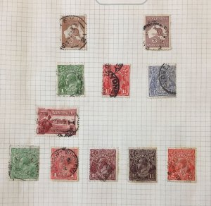 Australia &States Canada Ceylon India QV/GV M&U on Pages (Apx 200) SK575