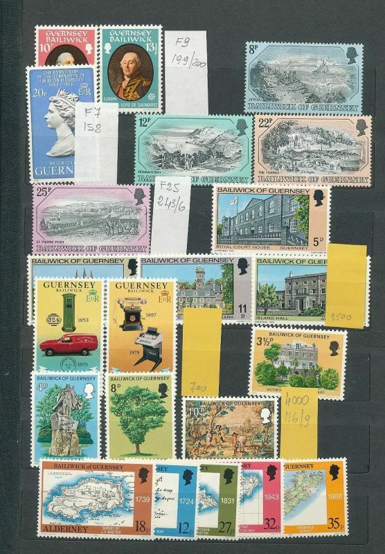 Guernsey Isle of Man Jersey MNH (Apx 90 Stamps) (W188