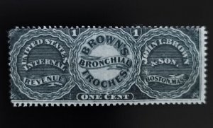 1863 John I. Brown & Son 1c U.S. Internal Revenue RS39a Private Die, Proprietary