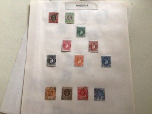 Nigeria folded album page  mounted mint & used  stamps  A6319