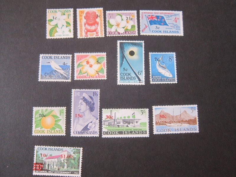 Cook Islands 1967 Sc 179-191 set MH